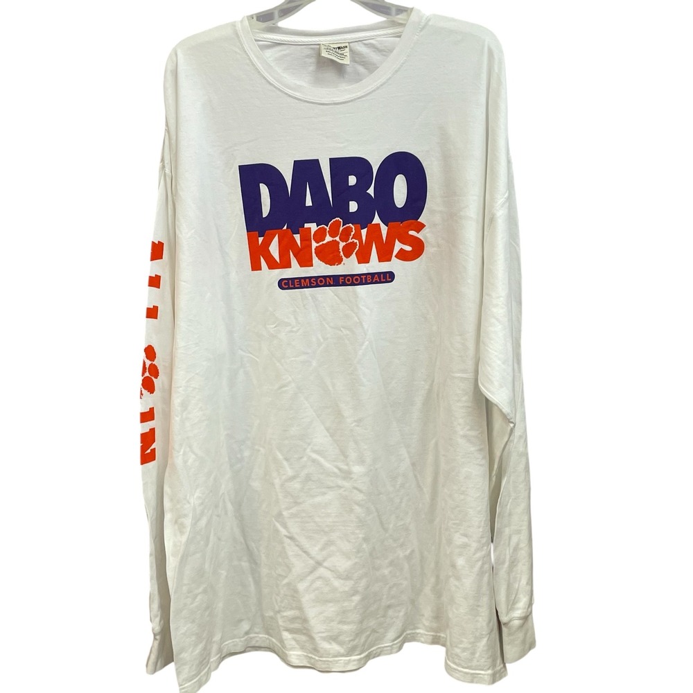 Dabo Knows Clemson Football Long Sleeve T-Shirt Mens 3XL‎ Comfort Wash